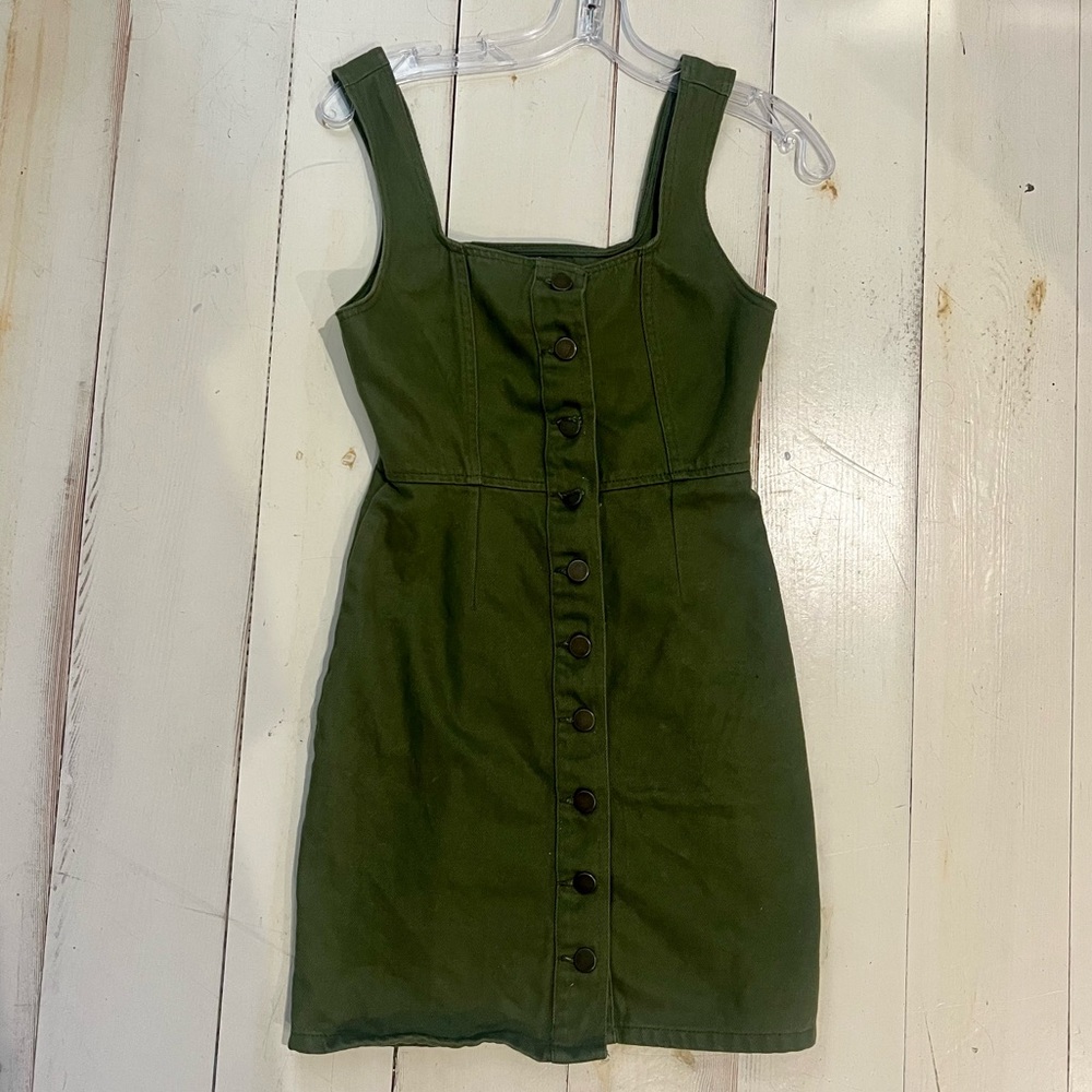 Urban Outfitters Dark Green Corduroy Dress
